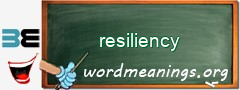 WordMeaning blackboard for resiliency